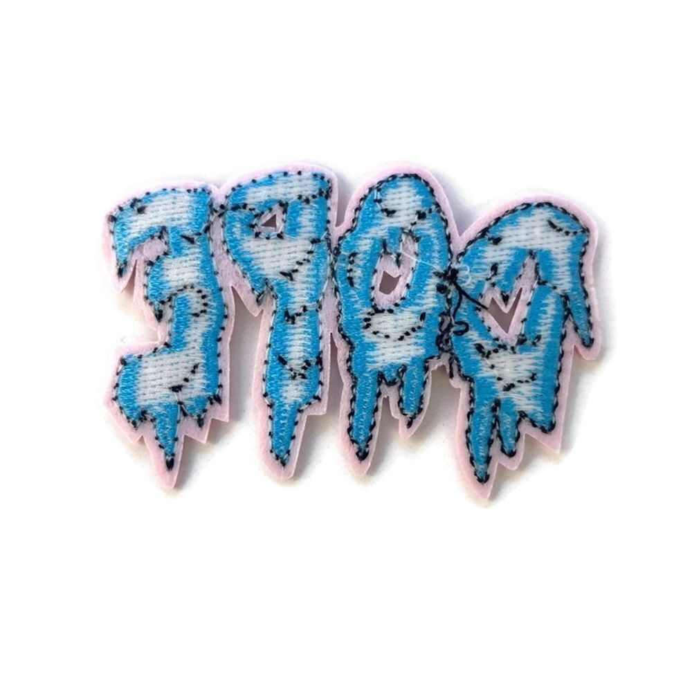 DOPE Blue/Pink Drizzle Embroidered Patch - Picture 3 of 3